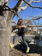 Greta Climbing Aunt Amys Tree
